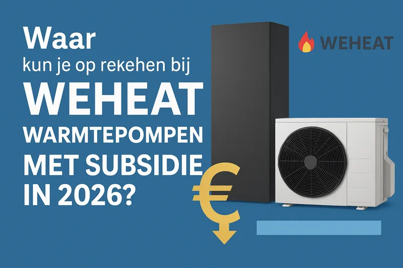  WeHeat warmtepomp 2026 - Zo werkt de subsidie